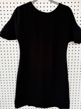 Huong Black Tiered Sleeve A-Line Dress size Small